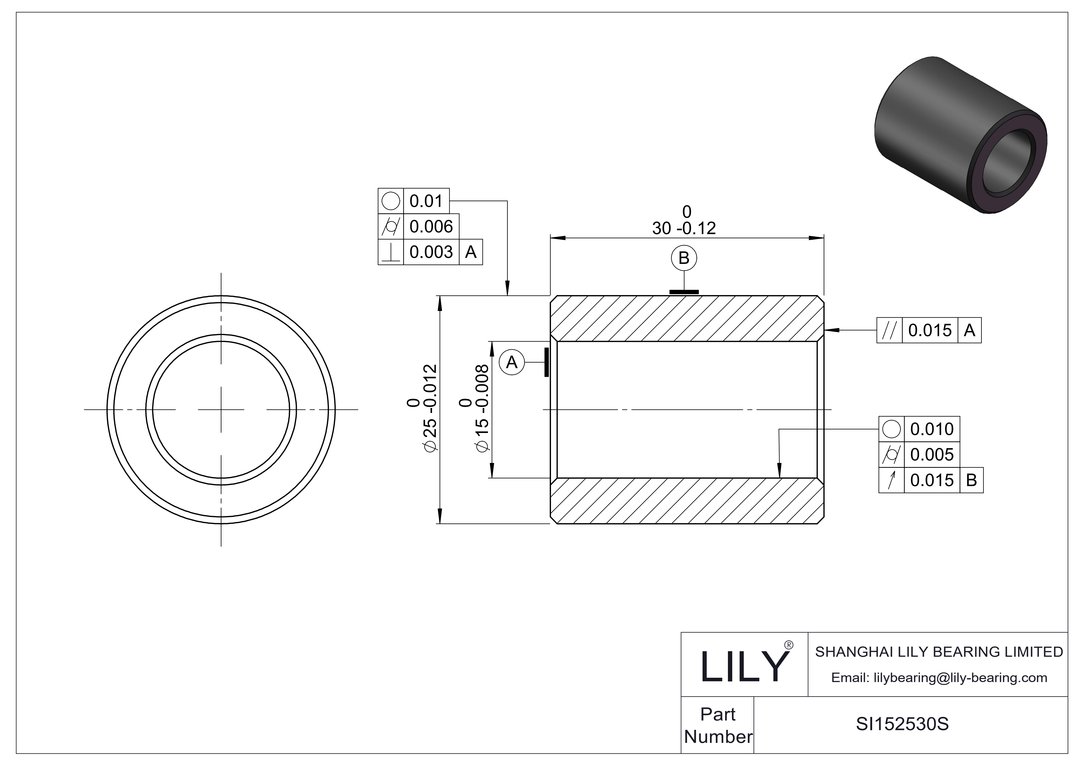 SI152530S Silicon Nitride (Si3N4) Components cad drawing